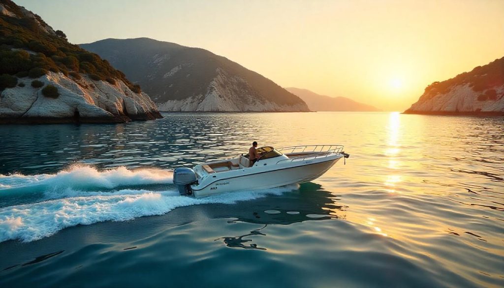 Snorkeling off a yacht during yacht chartering for water sports enthusiasts in Greece’s Ionian Islands.